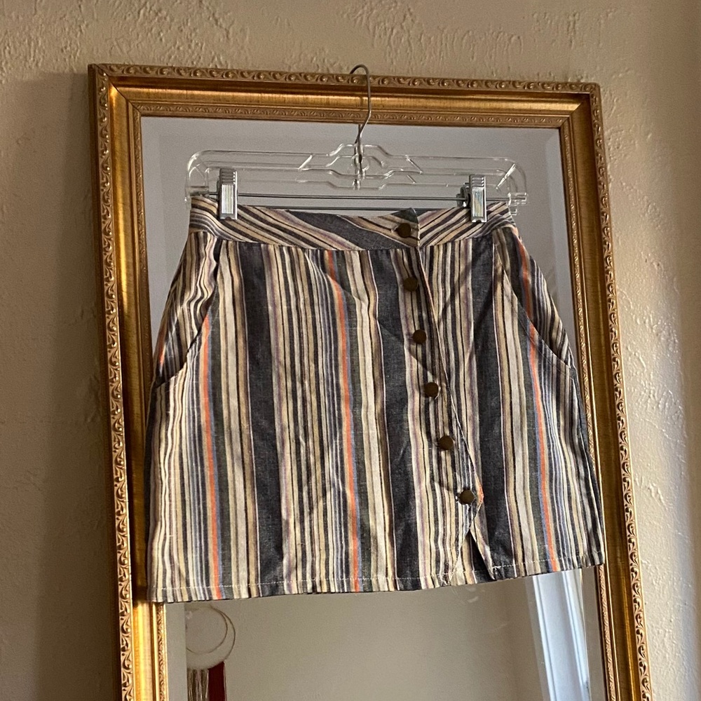 Striped Linen Skirt